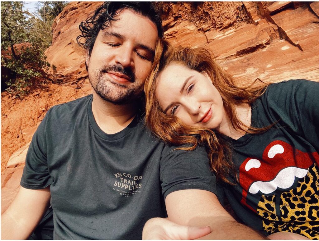 camryn grimes with her head on her fiance's shoulder