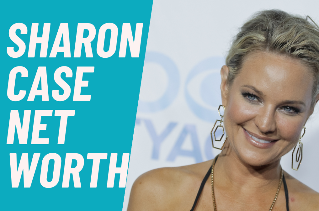 Sharon case smiling, text says Sharon Case net worth