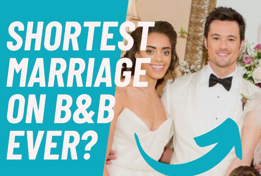 A thumbnail with Thomas, Hope and Zoe from B&B and the text says "Shortest marriage on B&B yet?"
