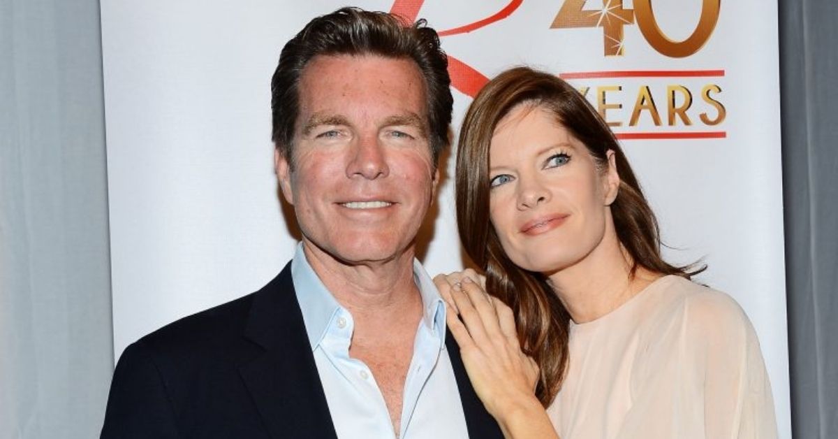 The Young and the Restless: Michelle Stafford leaning on to Peter Bergman