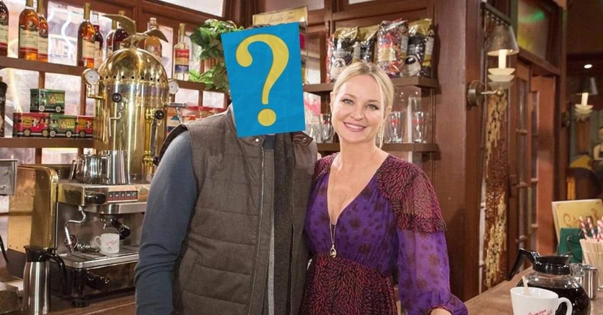 the young and the restless, sharon newman with a mystery man