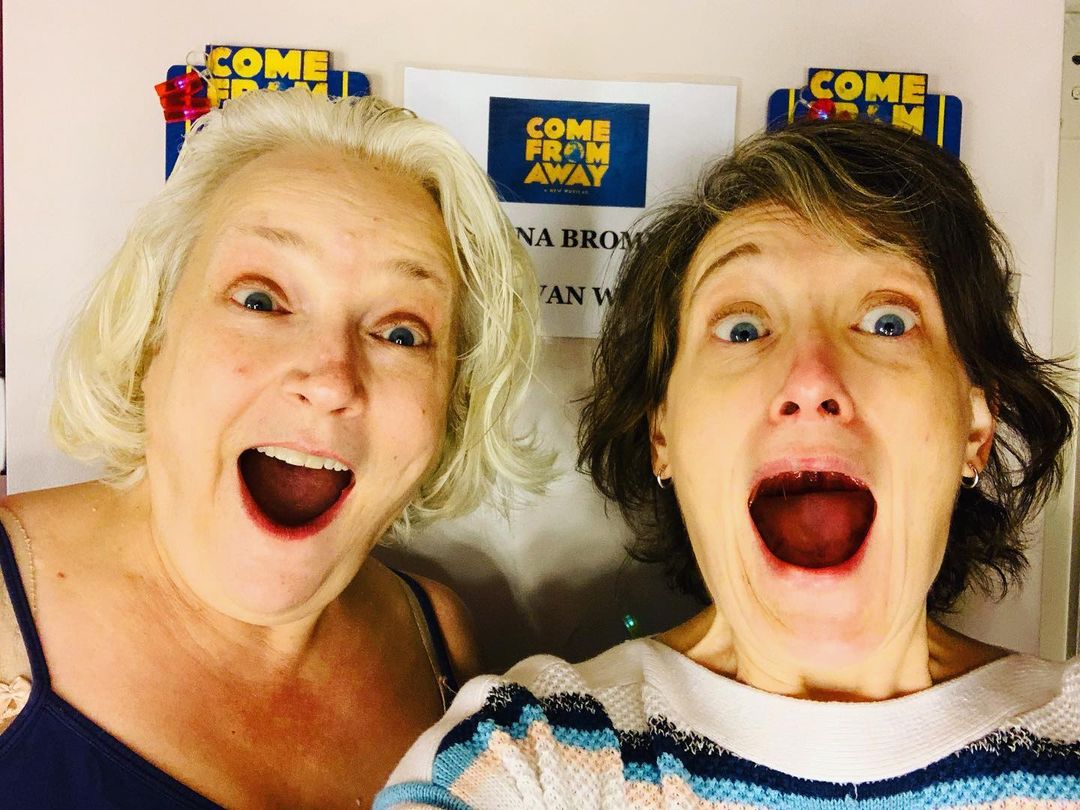 Petrina Bromley with Astrid,Beulah in COME FROM AWAY.