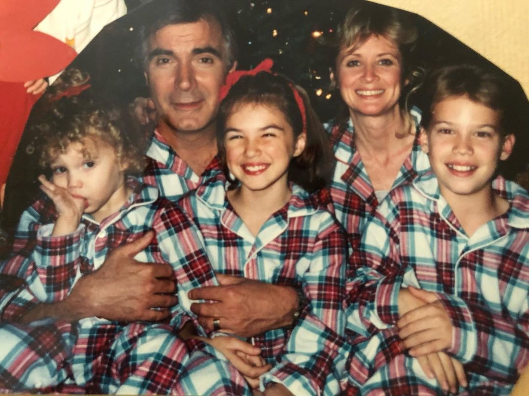 John McCook with his wife and children