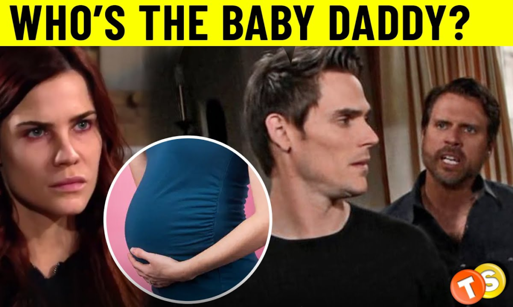 A thumbnail featuring Courtney Hope, Mark Grossman and Joshua Morrow and a graphic of a pregnant woman holding her belly