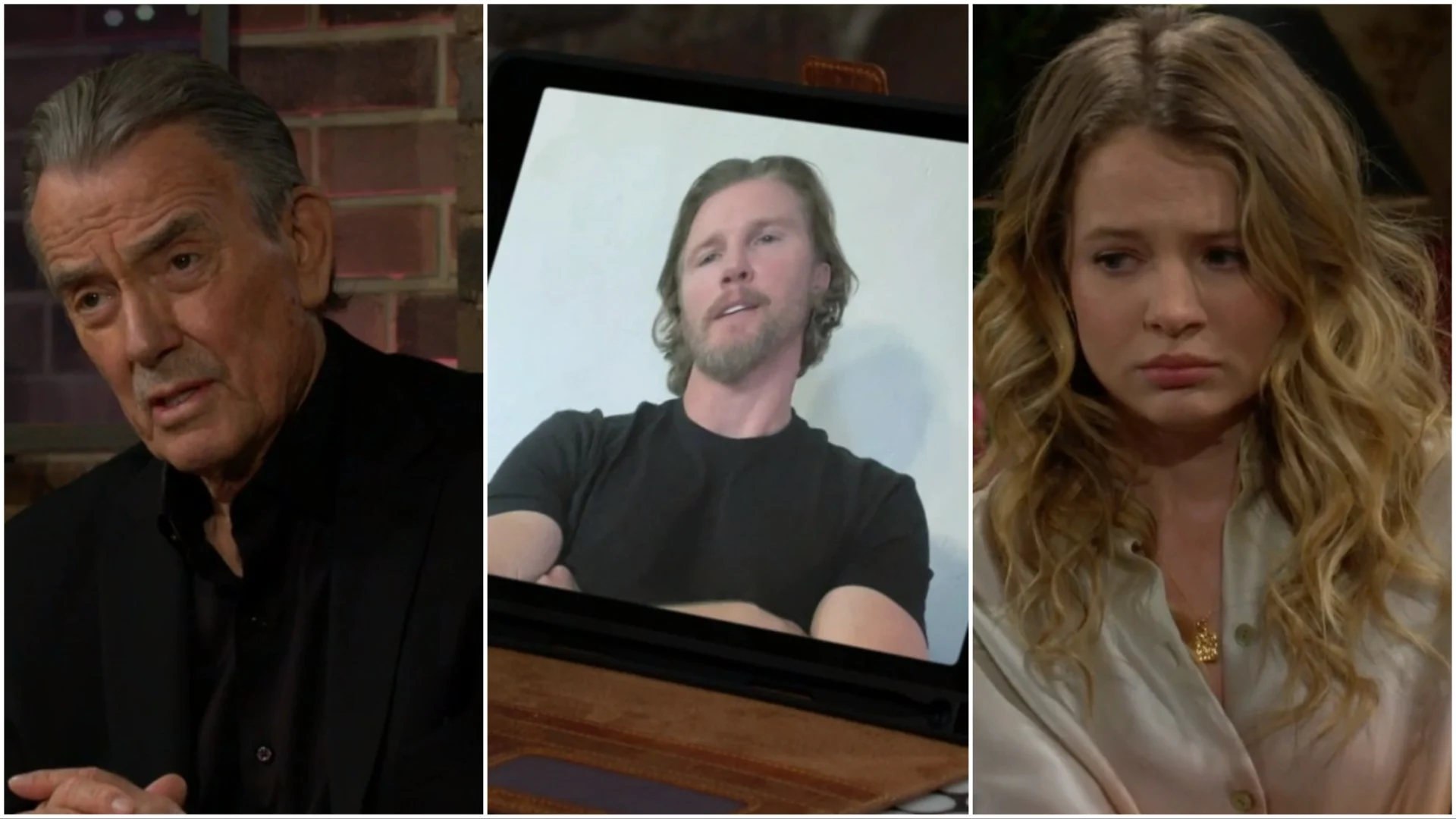 Victor, Summer and JT from The Young and the Restless in a frame together.