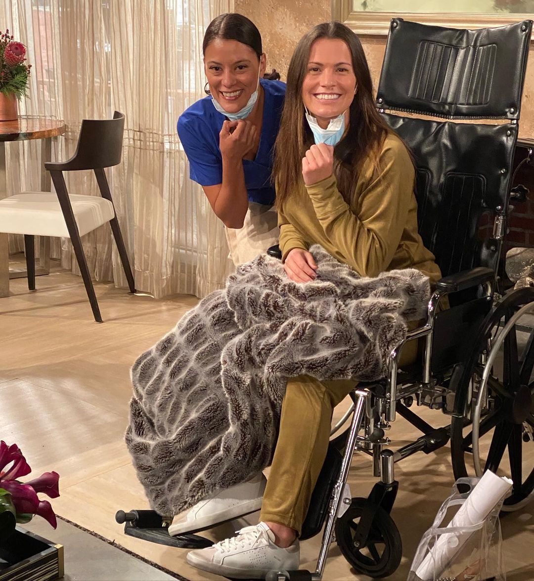 Melissa Claire Egan Chelsea Lawson on wheelchair in The Young and the Restless