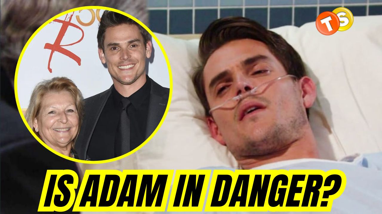 Mark Grossman with his mom, Adam Newman in hospital bed