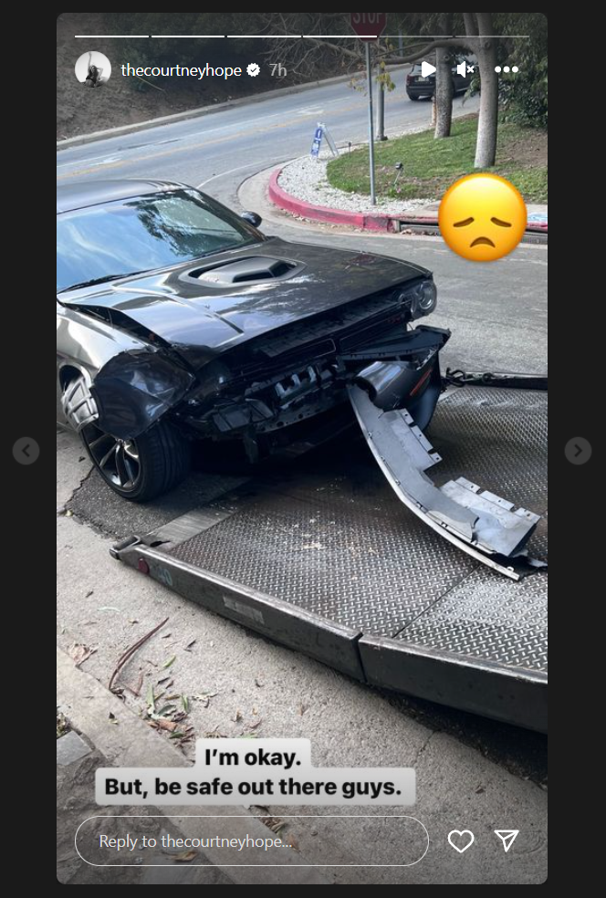 courtney hope car accident