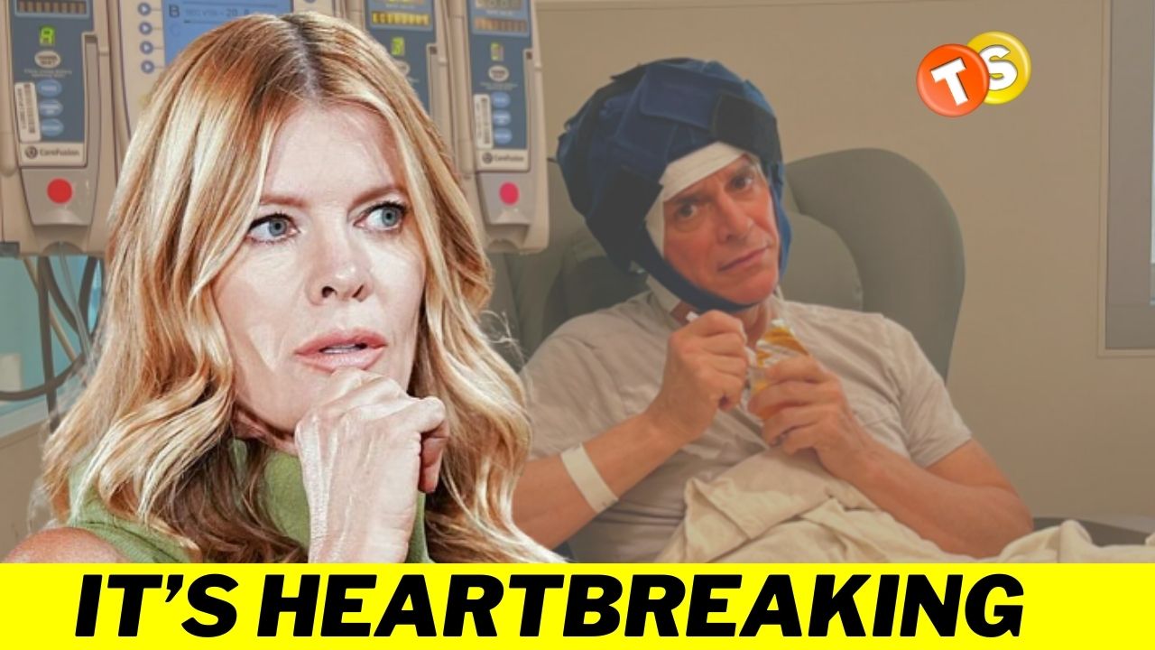 Michelle Stafford, Christian Le Blanc in hospital bed