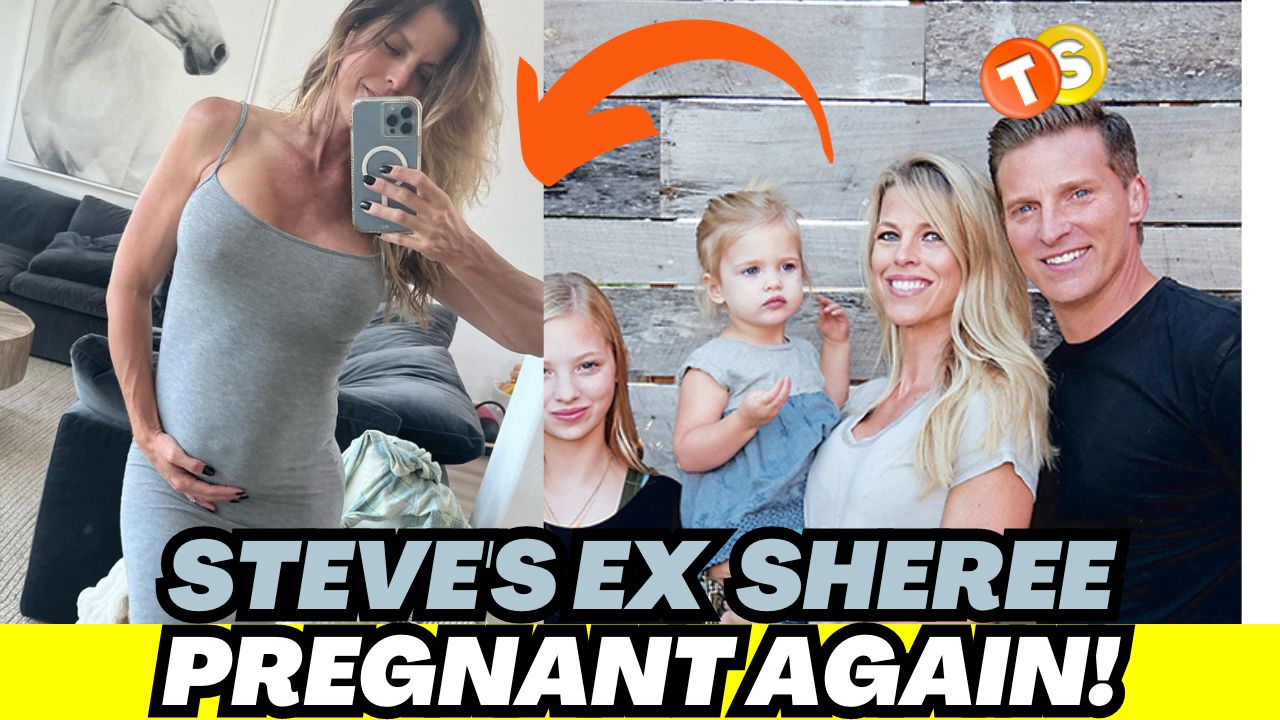 pregnant Sheree Gustin mirror selfie, Sheree with kids and Steve Burton