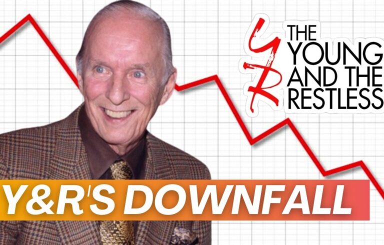 William J Bell, a downward graph representing Y&R rating